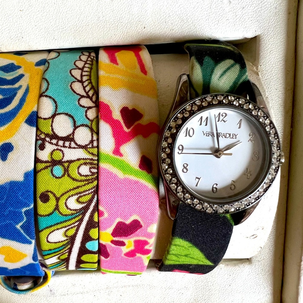 Vera Bradley Watch with interchangeable patter bands